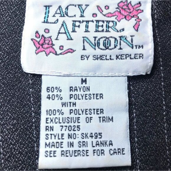 Vintage 90s Grunge Gray Pin Stripe Oversized Pantsuit Blazer & Trousers / Sz: M - Picture 9 of 9